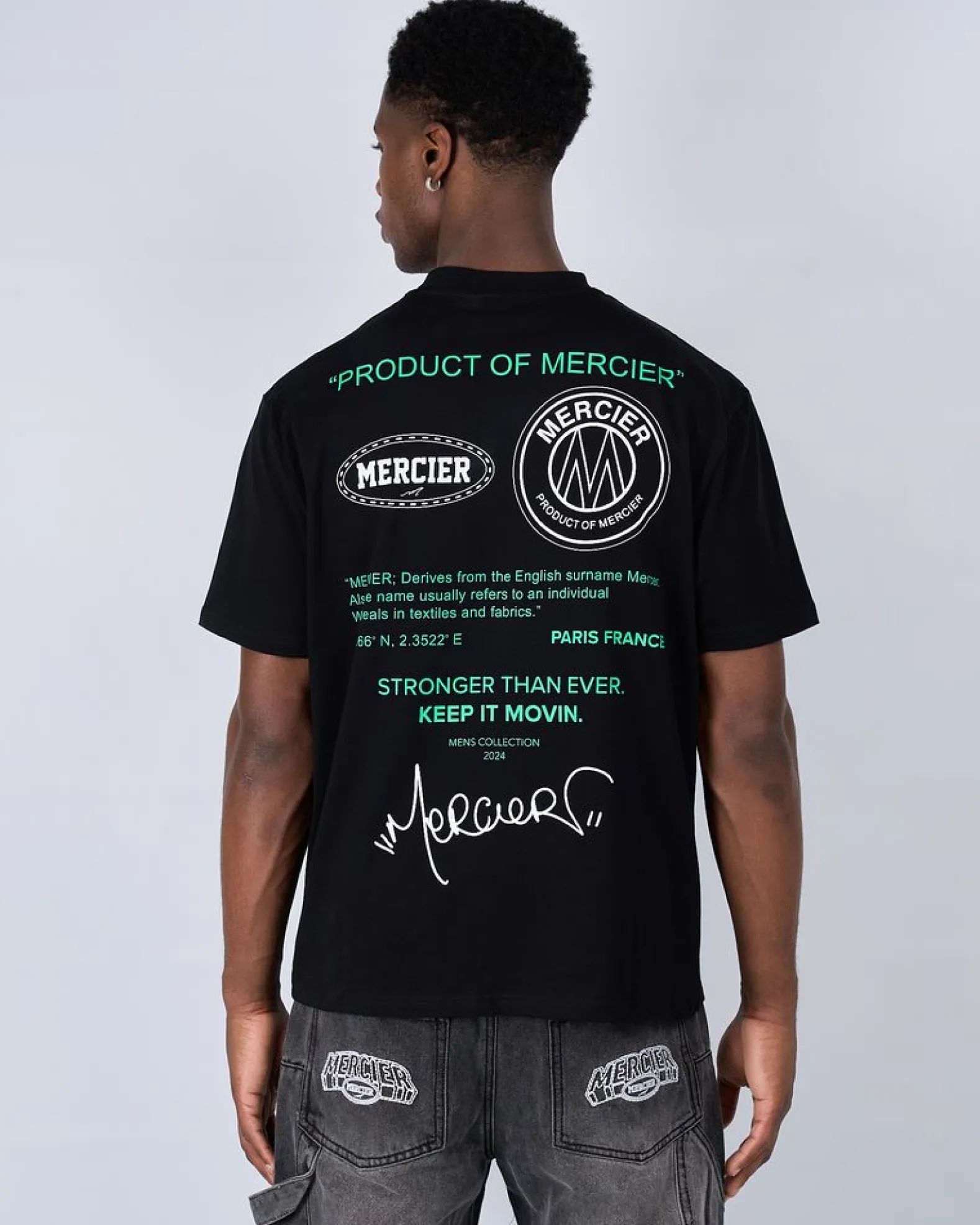 Black Green Caruso Relaxed Tshirt
