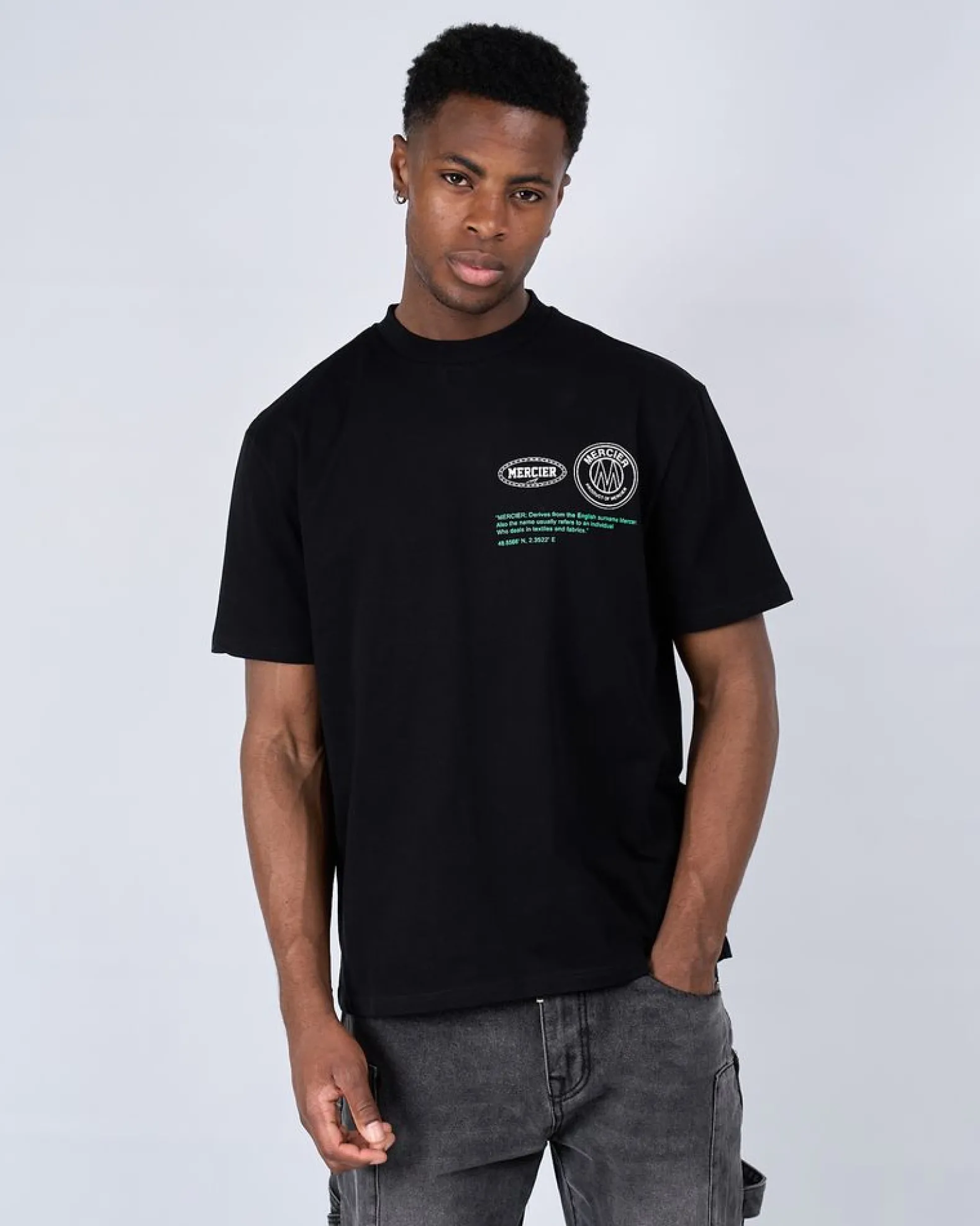 Black Green Caruso Relaxed Tshirt