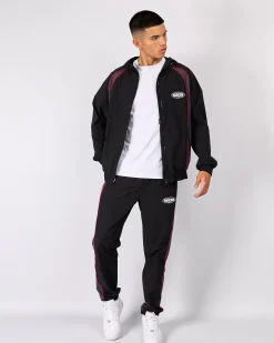 Black Grey Maison Racer Track Pants