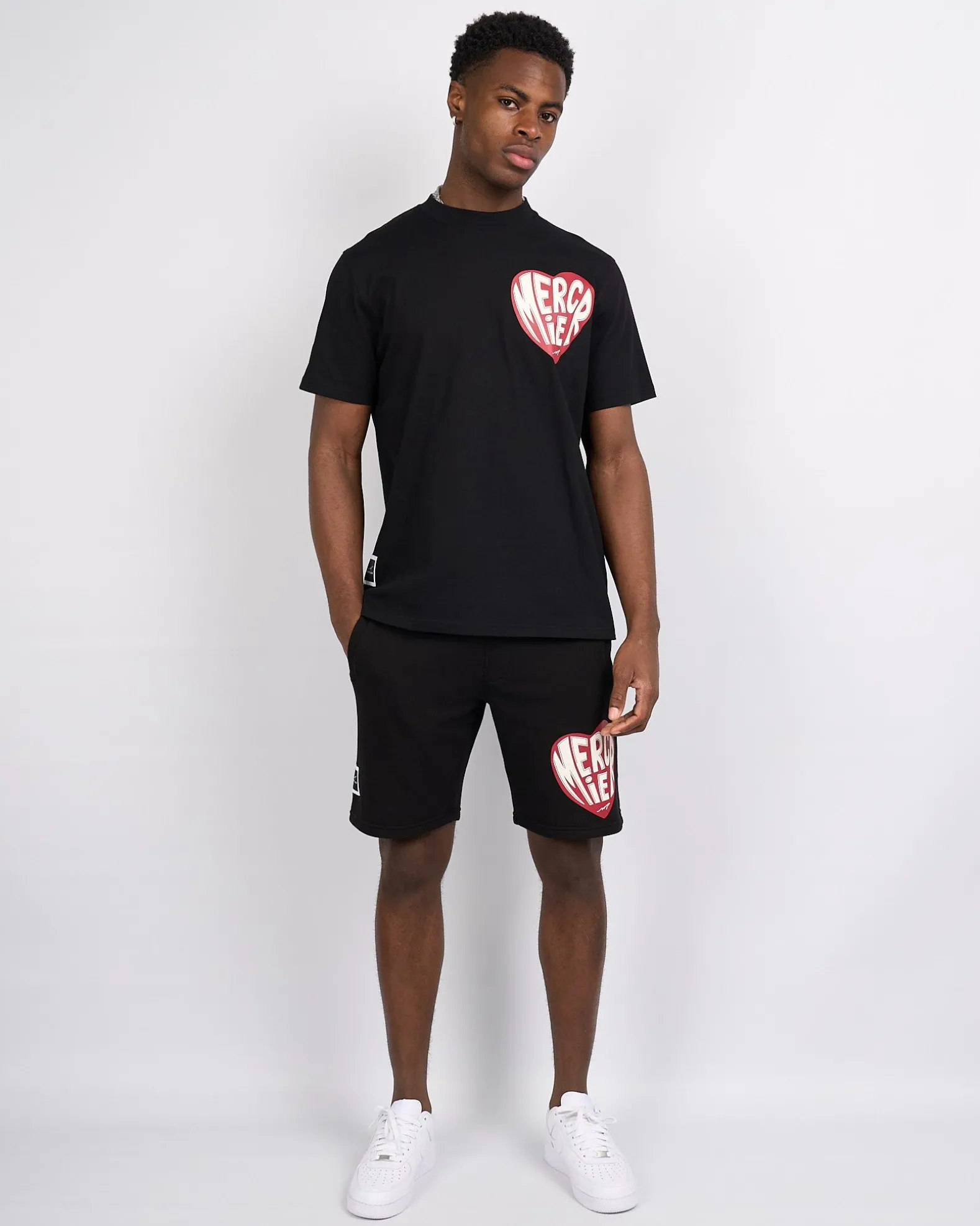 Black Mercier Heart Shorts