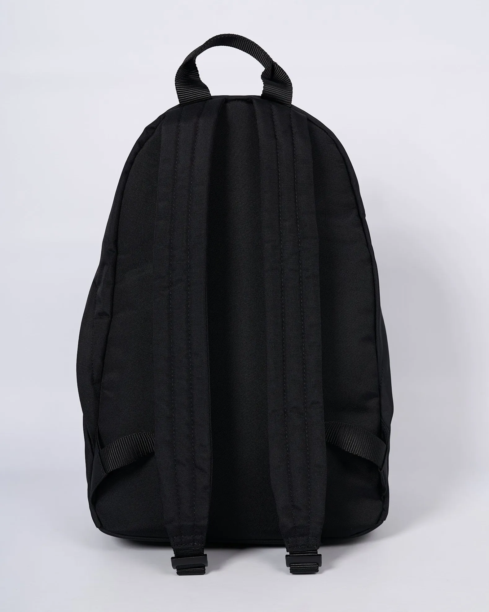 Black Mono Badge Backpack