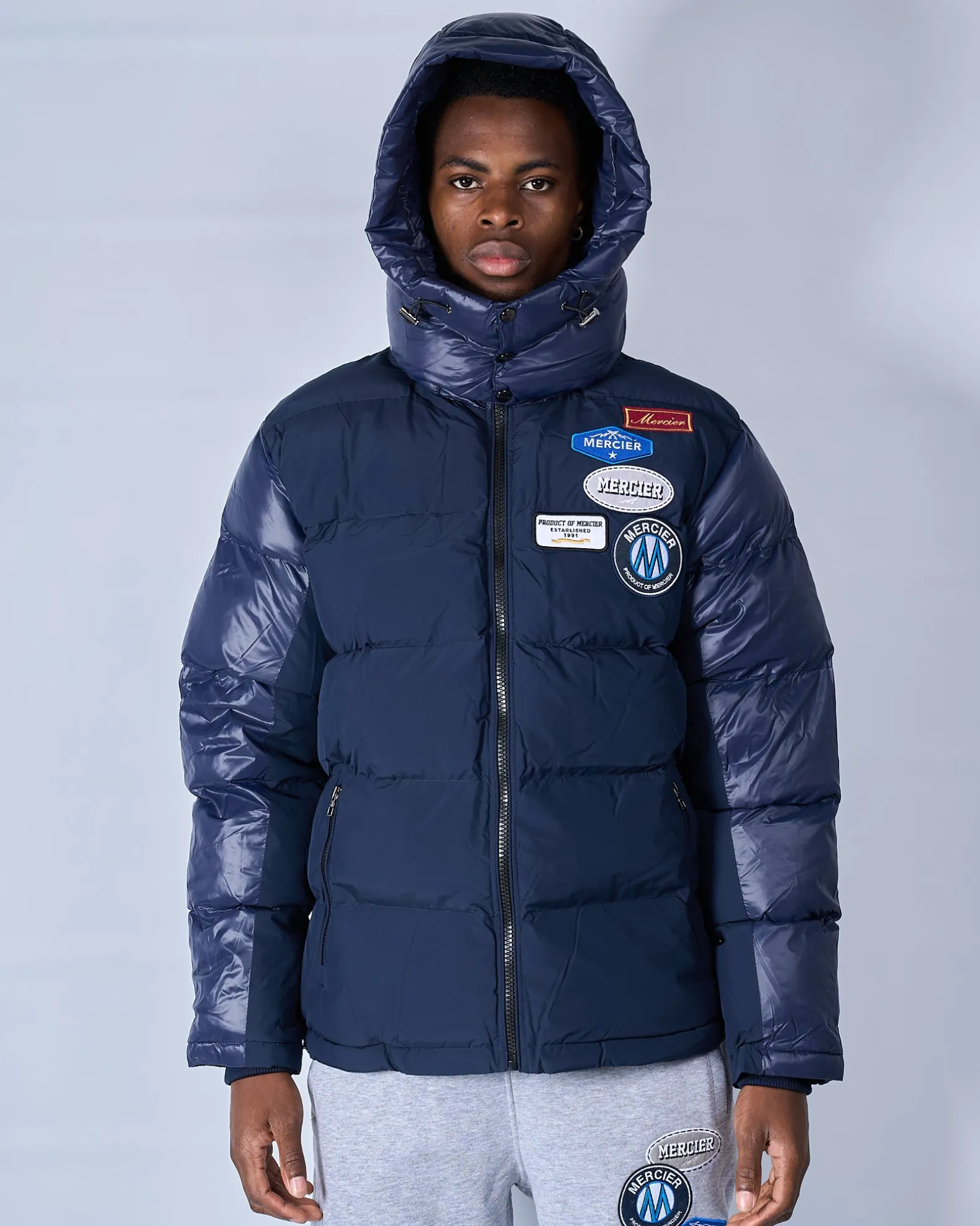 Navy OG badge Panelled Jacket