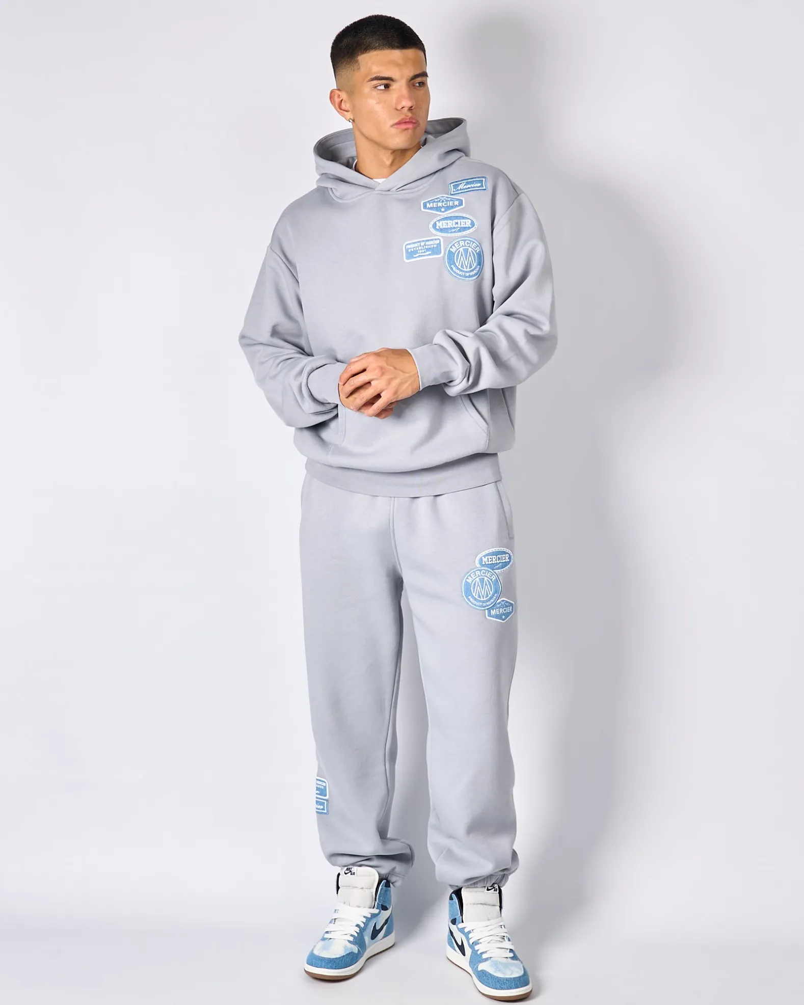 Smoke Grey Denim OG Badge Hoodie