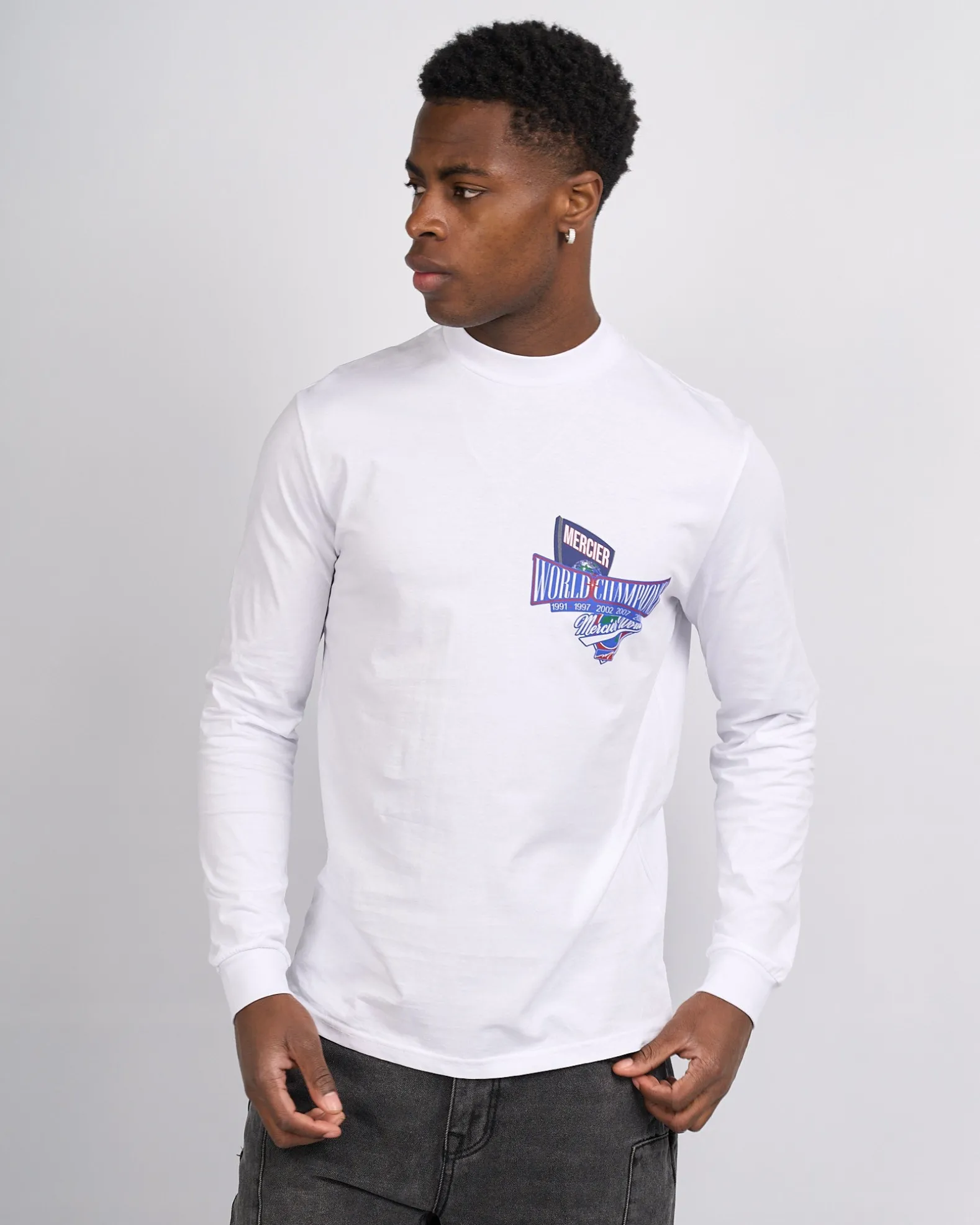 White Mercier The Series longsleeve Tshirt