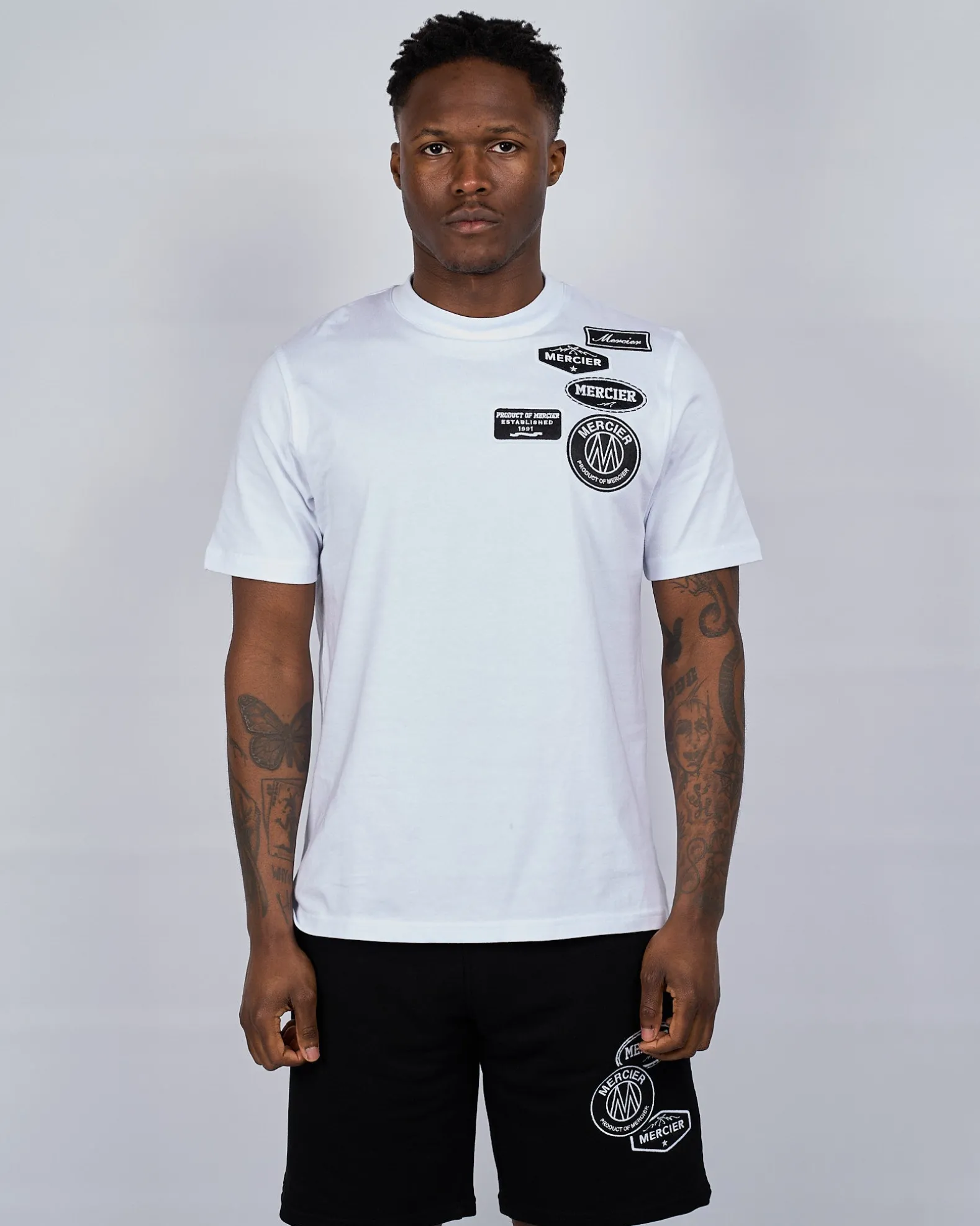 White Mono Badge Mercier Tshirt