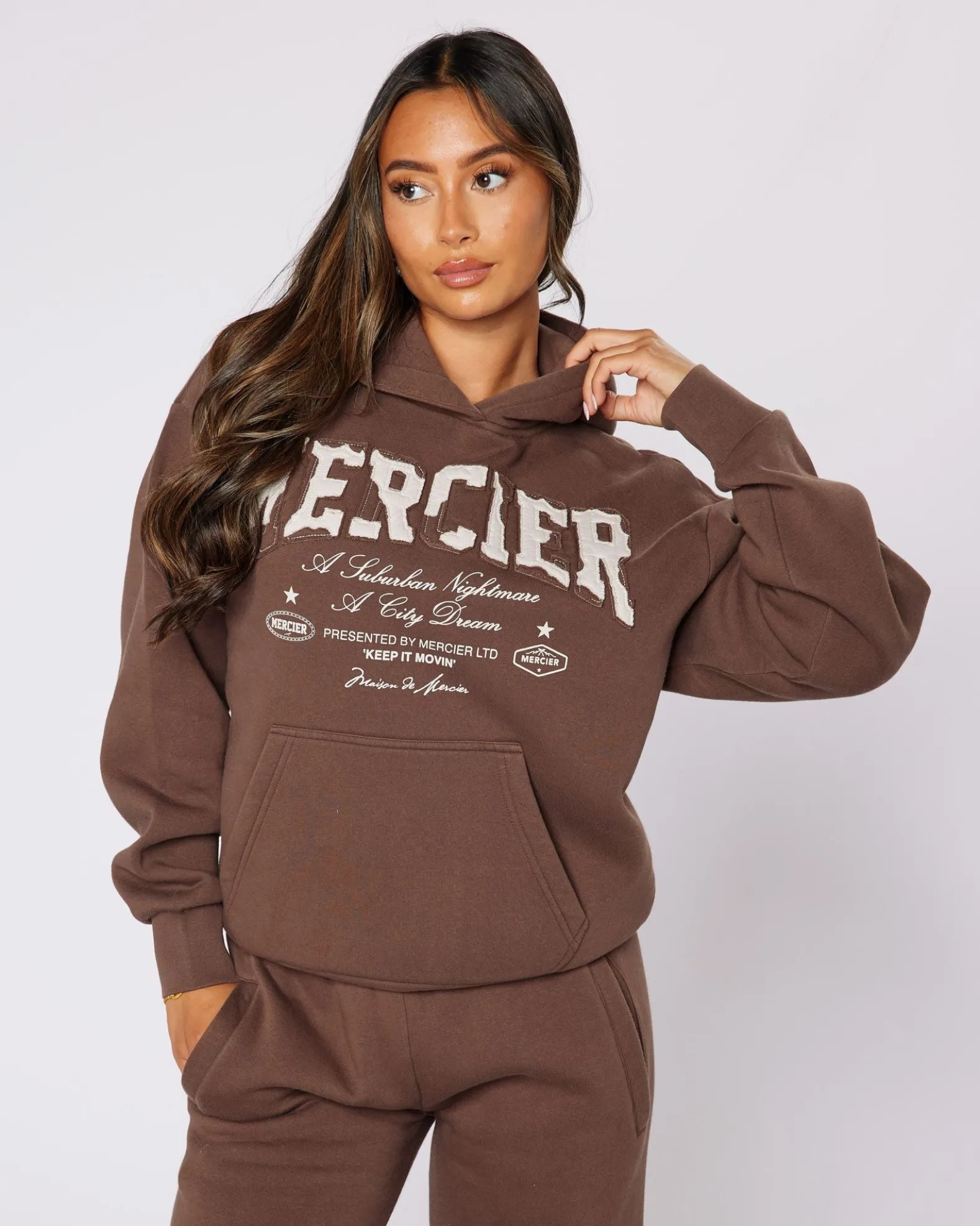 Womens Brown City Dreams Hoodie