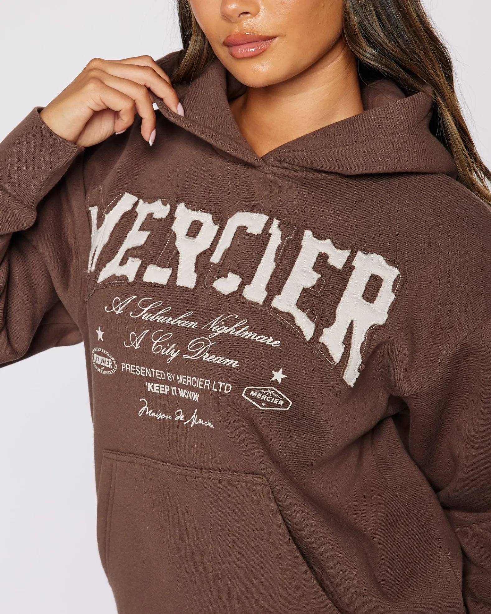 Womens Brown City Dreams Hoodie